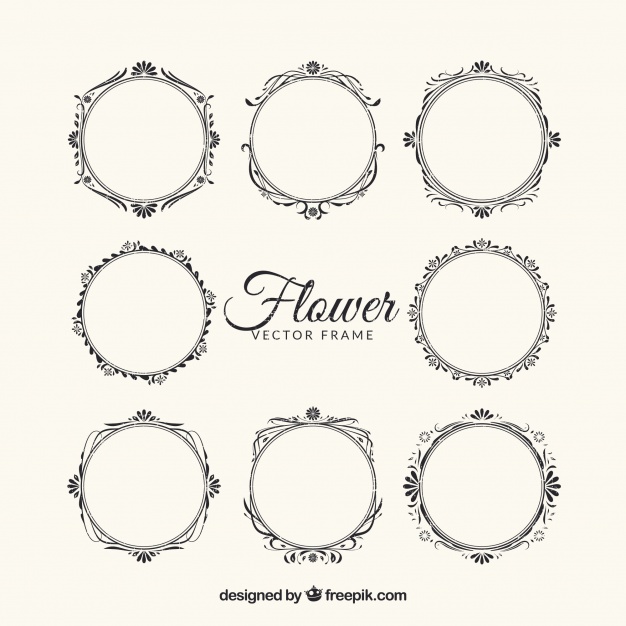 626x626 Ornate Floral Frames Vector Free Download