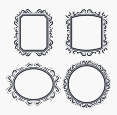 236x232 Vintage Frames Vector Design Pattern