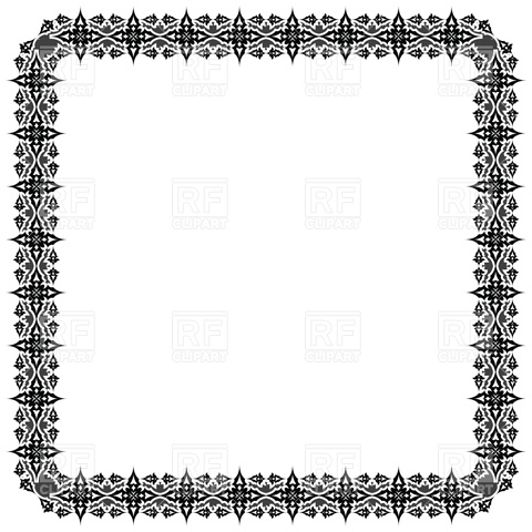 480x480 Black Ornate Frame Vector Image Of Borders And Frames Robertosch