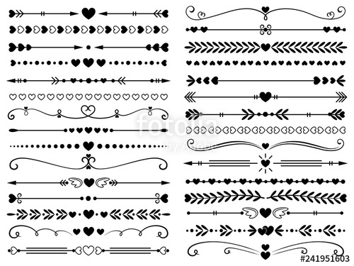 Hearts Border Divider Love Vintage Decorative Line Separator 500x375 Hearts Border Divider Love Vintage Decorative Line Separator