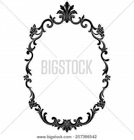 Ornate Oval Frame Vector