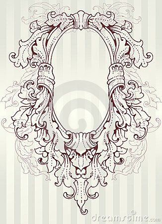 326x450 Ornate Oval Frame Drawing Royalty Free Stock Image Baroque Oval
