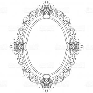 300x300 Antique Oval Frame Border Ornate Vintage Oval Pattern Frame Border