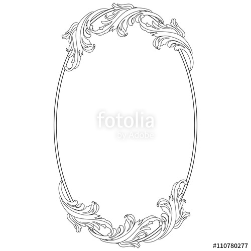 500x500 Oval Vintage Frame Vector Stock Image And Royalty Free Vector