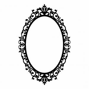 300x300 Photostock Vector Mirror In Retro Vintage Oval Ornate Silver