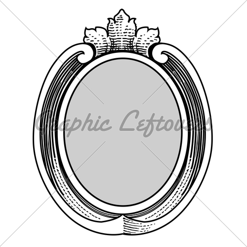500x500 Vector Ornate Oval Frame Gl Stock Images