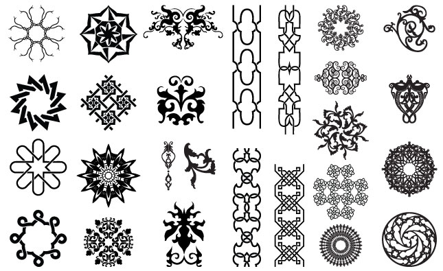 Arabesque Ornate Vector Pack For Adobe Illustrator 645x395 Arabesque Ornate Vector Pack For Adobe Illustrator