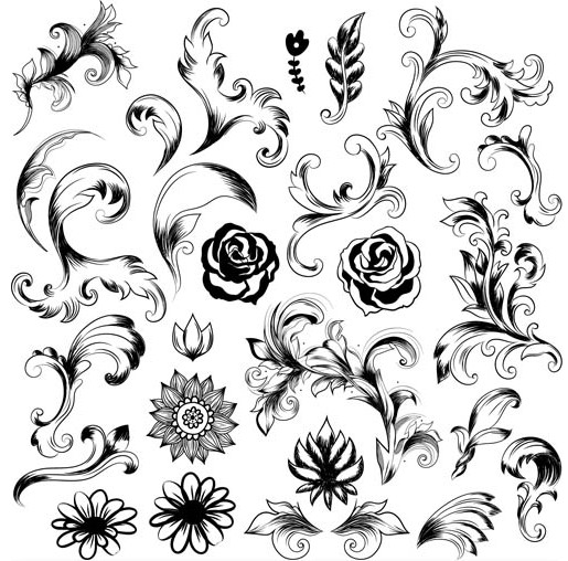 Ornate Floral Elements Design Vectors Free Download 515x508 Ornate Floral Elements Design Vectors Free Download