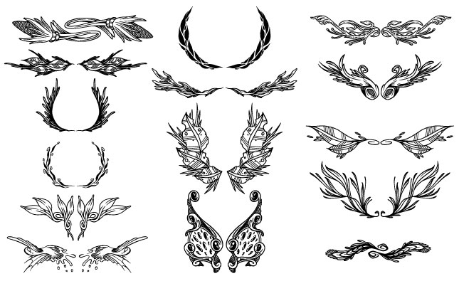 Ornate Ornaments Vector Pack For Adobe Illustrator 645x395 Ornate Ornaments Vector Pack For Adobe Illustrator