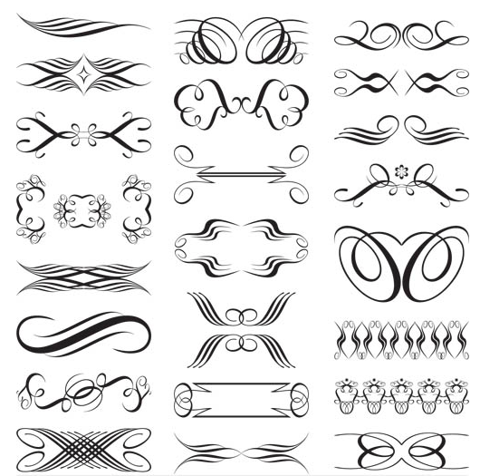 Ornate Swirl Elements Vectors Free Download 530x525 Ornate Swirl Elements Vectors Free Download