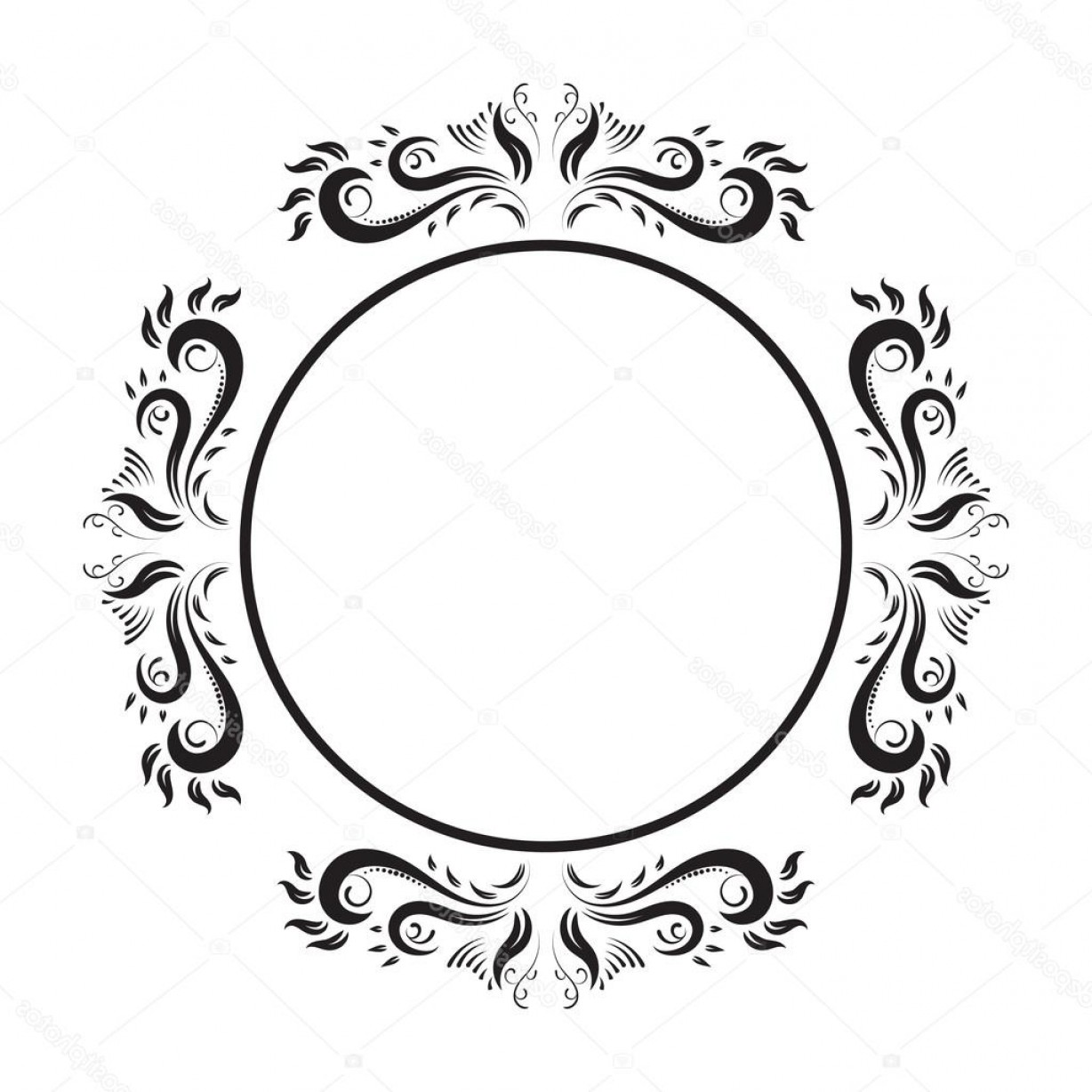 Stock Illustration Vintage Ornate Circle Frame Vector Wallkeeper 1228x1228 Stock Illustration Vintage Ornate Circle Frame Vector Wallkeeper