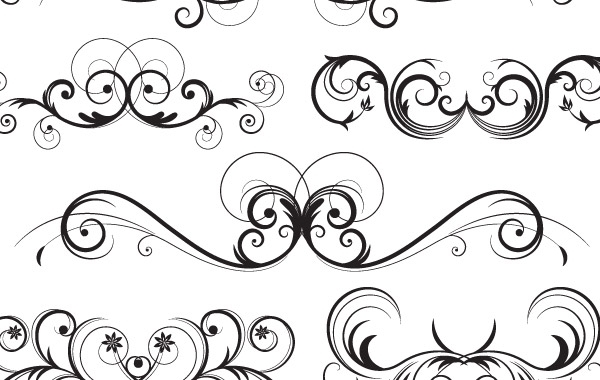 Free Vectors Ornate Vector Swirls 600x380 Free Vectors Ornate Vector Swirls