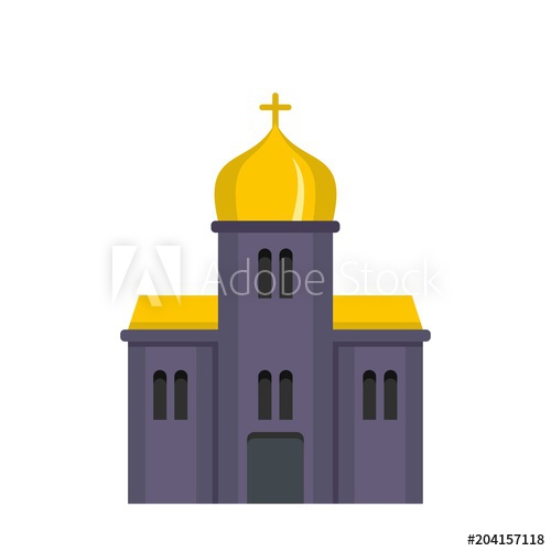 500x500 Orthodox Church Icon Flat Illustration Of Orthodox Church Vector