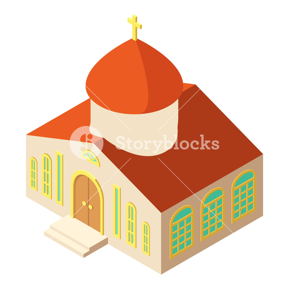 1000x1000 Orthodox Church Icon Isometric Illustration Of Orthodox Church