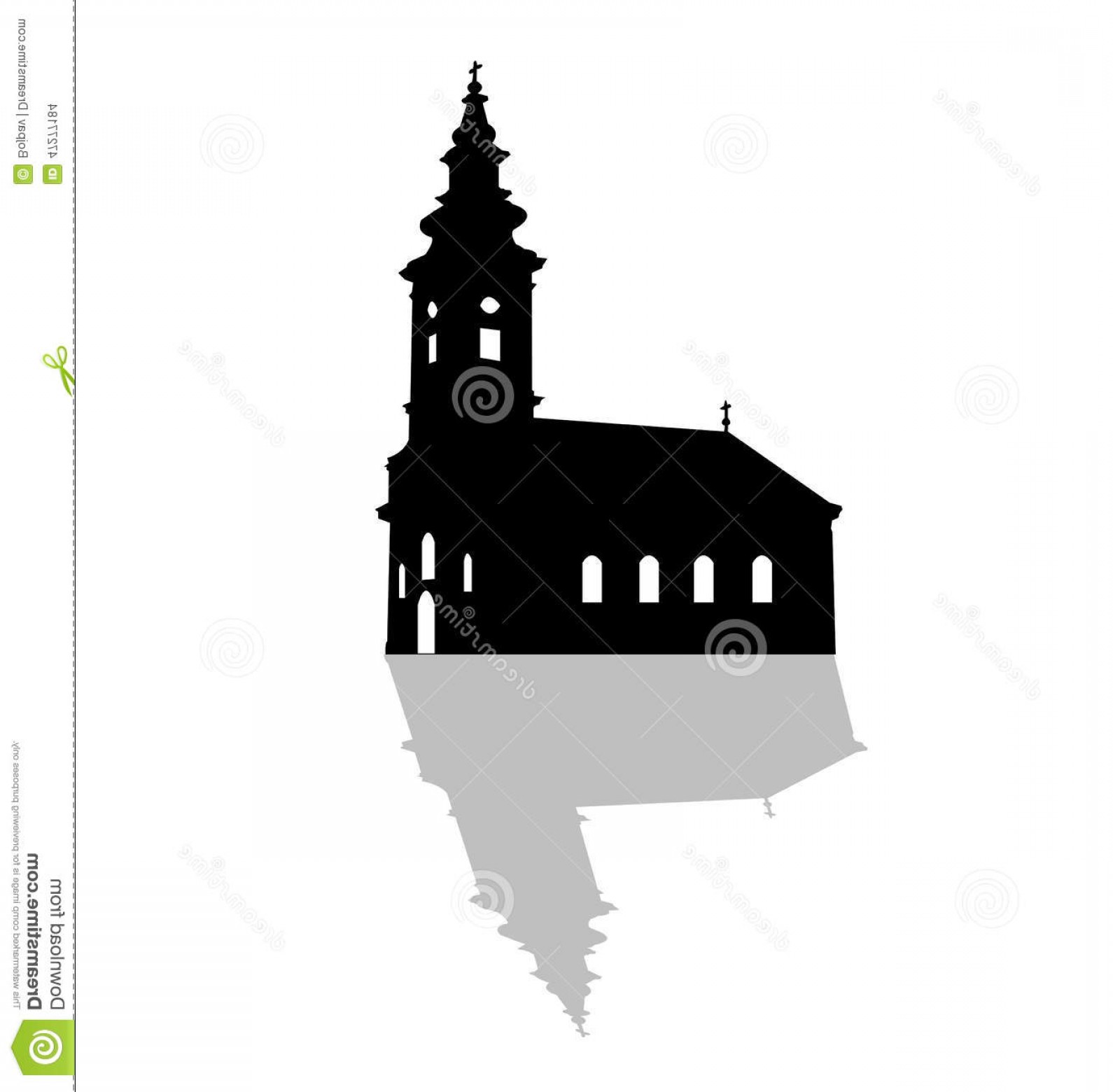 1590x1560 Stock Illustration Serbian Orthodox Church Vector Silhouette Image