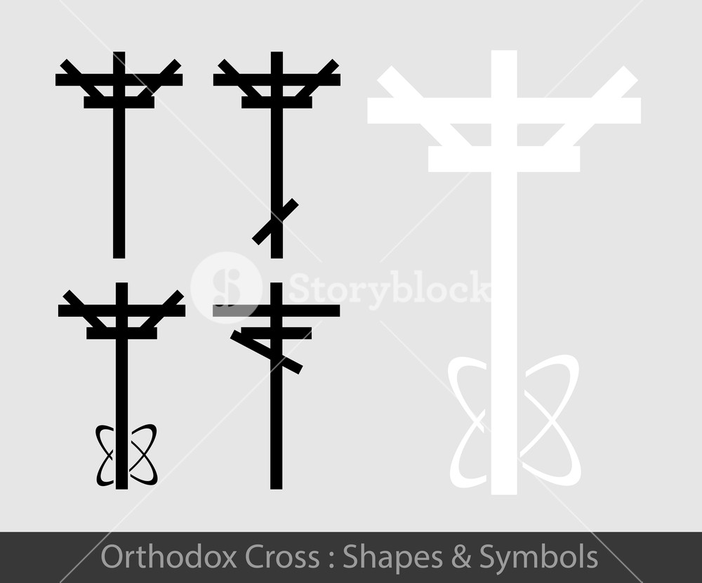1000x830 Orthodox Cross Symbols Vector Illustration Royalty Free Stock