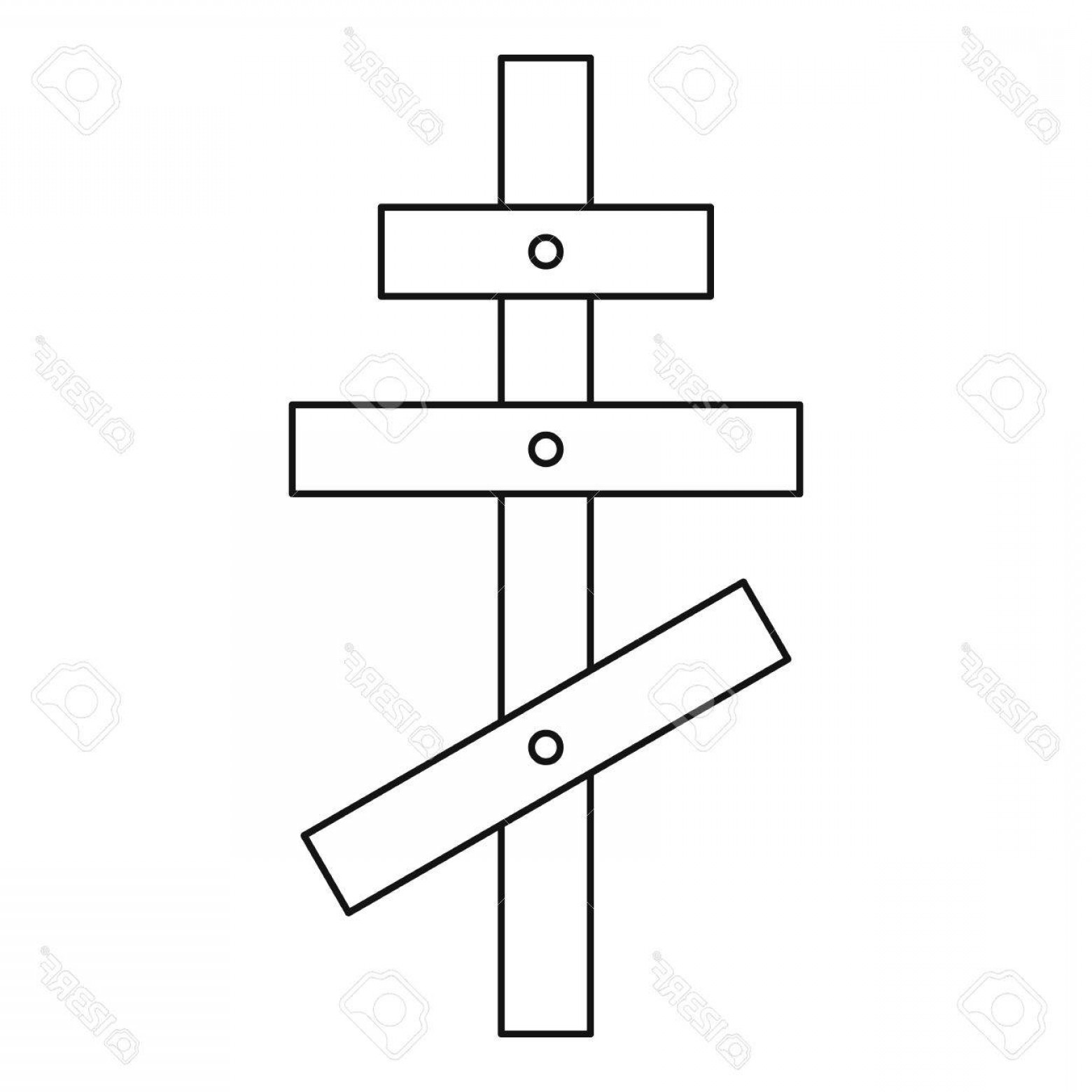 1560x1560 Photostock Vector Religious Orthodox Cross Icon Outline
