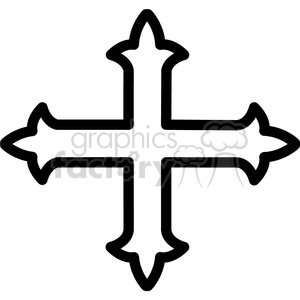 300x300 Orthodox Cross Outline Vector Icon Clipart Royalty Free Gif