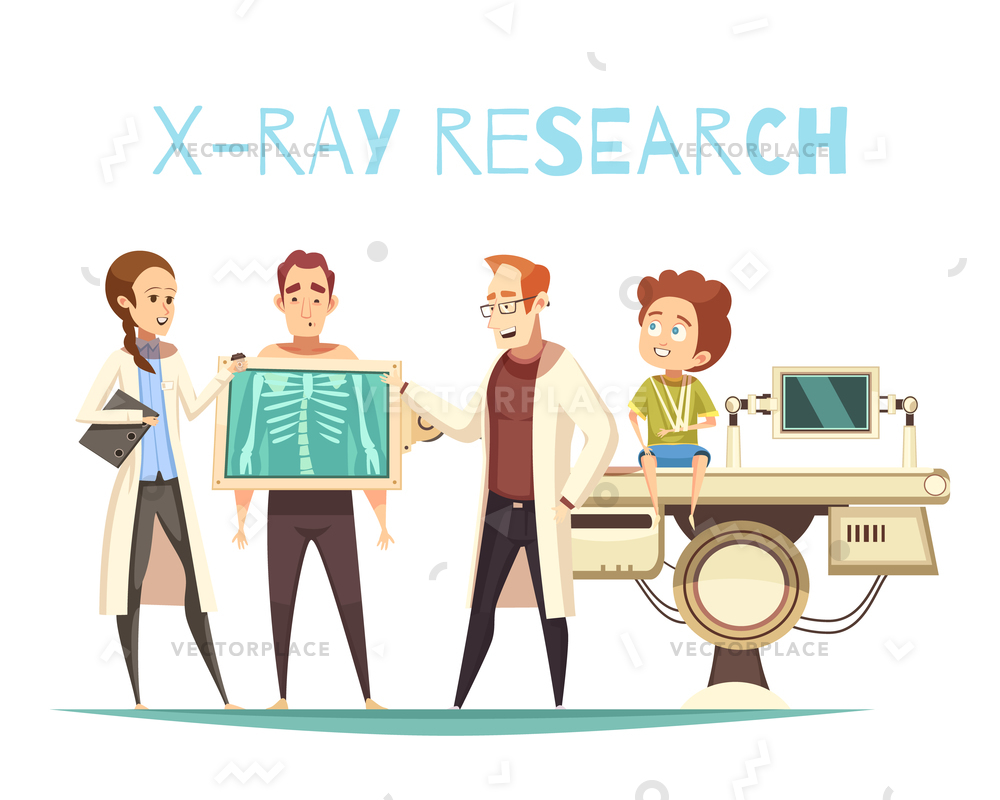 1000x800 Bone X Ray Research Radiology For Orthopedic Vector Illustration