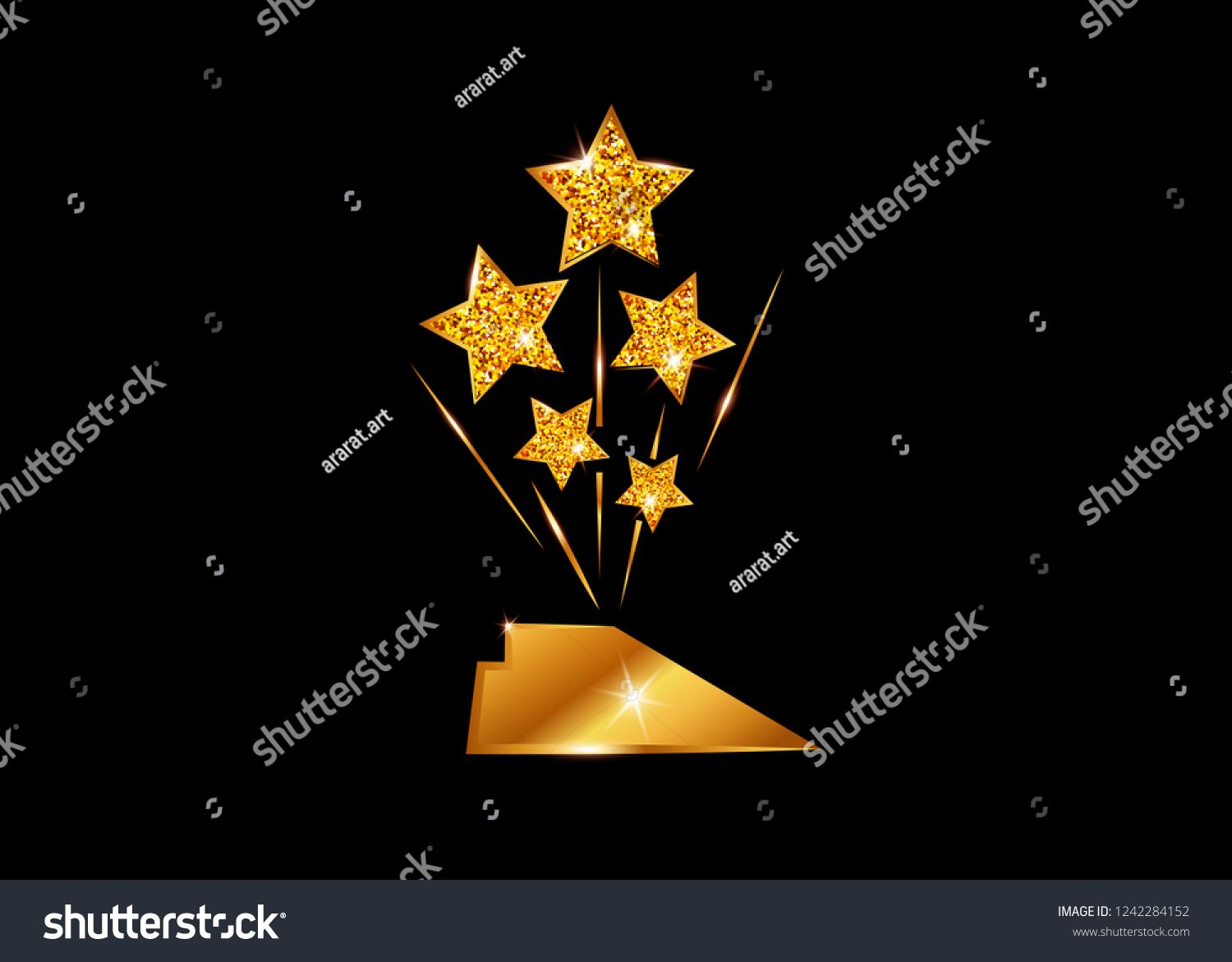 1500x1171 Hollywood Oscars Movie Party Gold Glitter Star Award Statue Prize