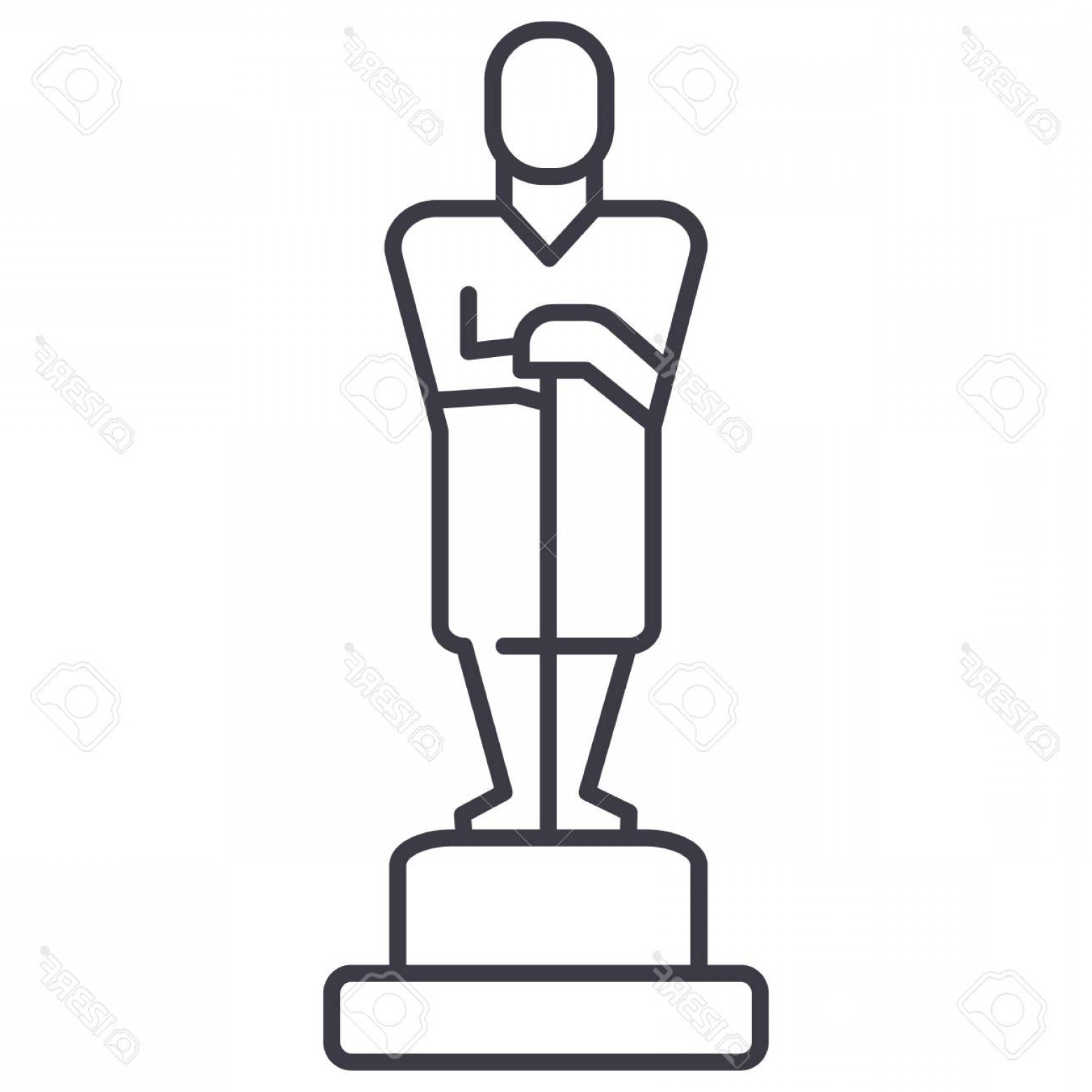 Photostock Vector Oscar Trophy Vector Line Icon Sign Illustration 1560x1560 Photostock Vector Oscar Trophy Vector Line Icon Sign Illustration