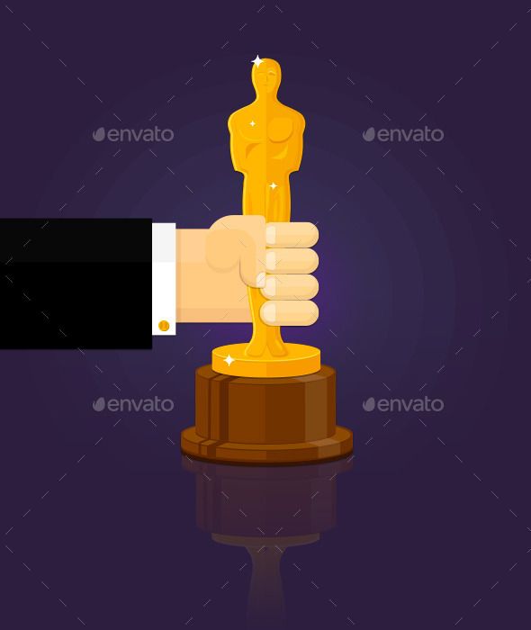 A Flat Vector Artwork Showing A Hand Grabbing The Oscars Statue 590x700 A Flat Vector Artwork Showing A Hand Grabbing The Oscars Statue