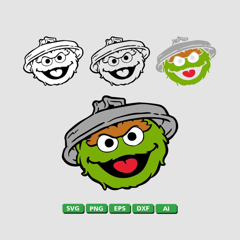 794x794 Oscar Sesame Street Png Dxf Formats Birthday Party Etsy