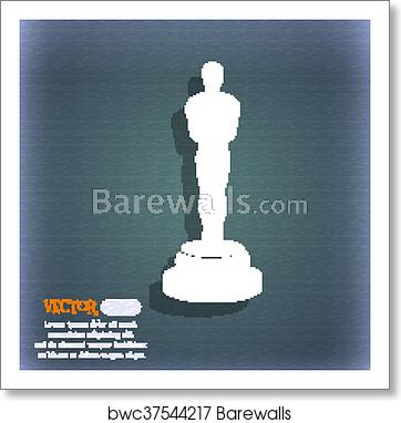 362x382 Oscar Statuette Icon On The Blue Green Abstract Background