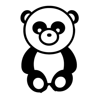 332x332 Vector De Oso Panda