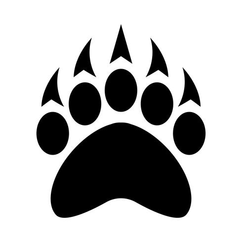 490x490 Grizzly Bear Claw Vector Illustration