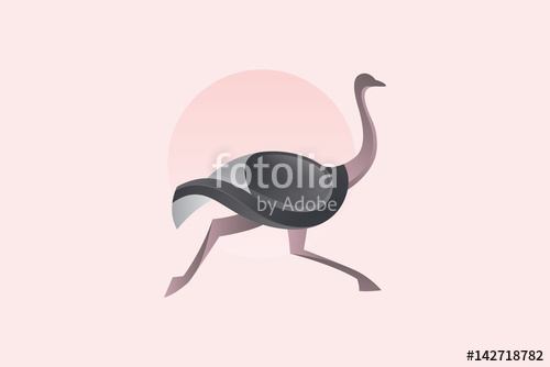 500x334 Ostrich Running Vector Logo Stock Image And Royalty Free Vector