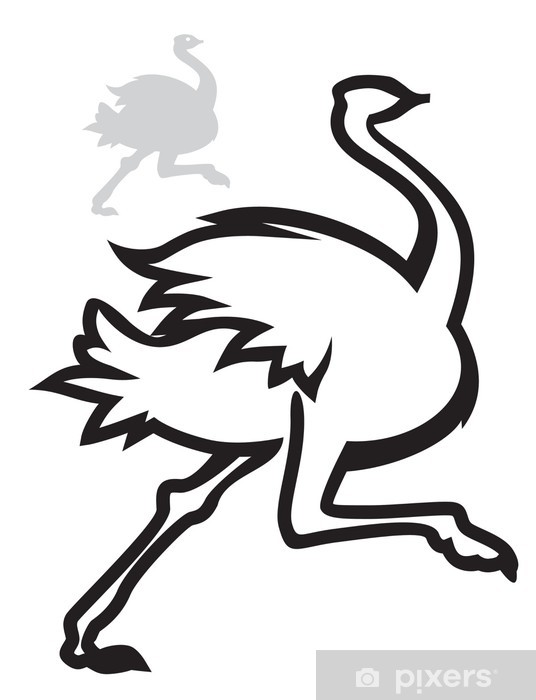 536x700 Ostrich Vector Wall Mural We Live To Change