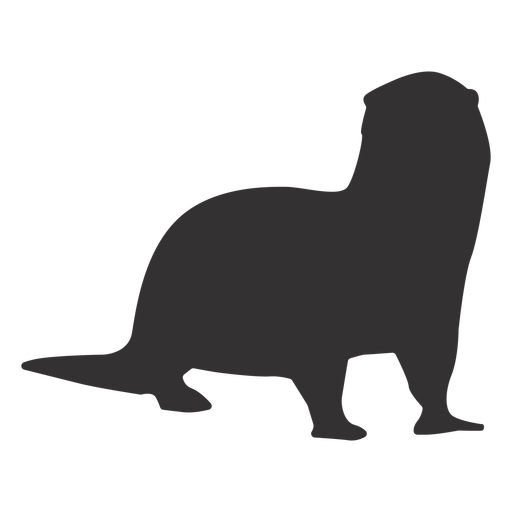 512x512 Otter Muzzle Tail Silhouette