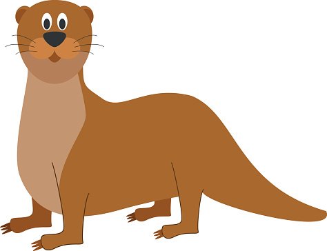 Cute Cartoon Otter Vector Illustration Premium Clipart 474x364 Cute Cartoon Otter Vector Illustration Premium Clipart