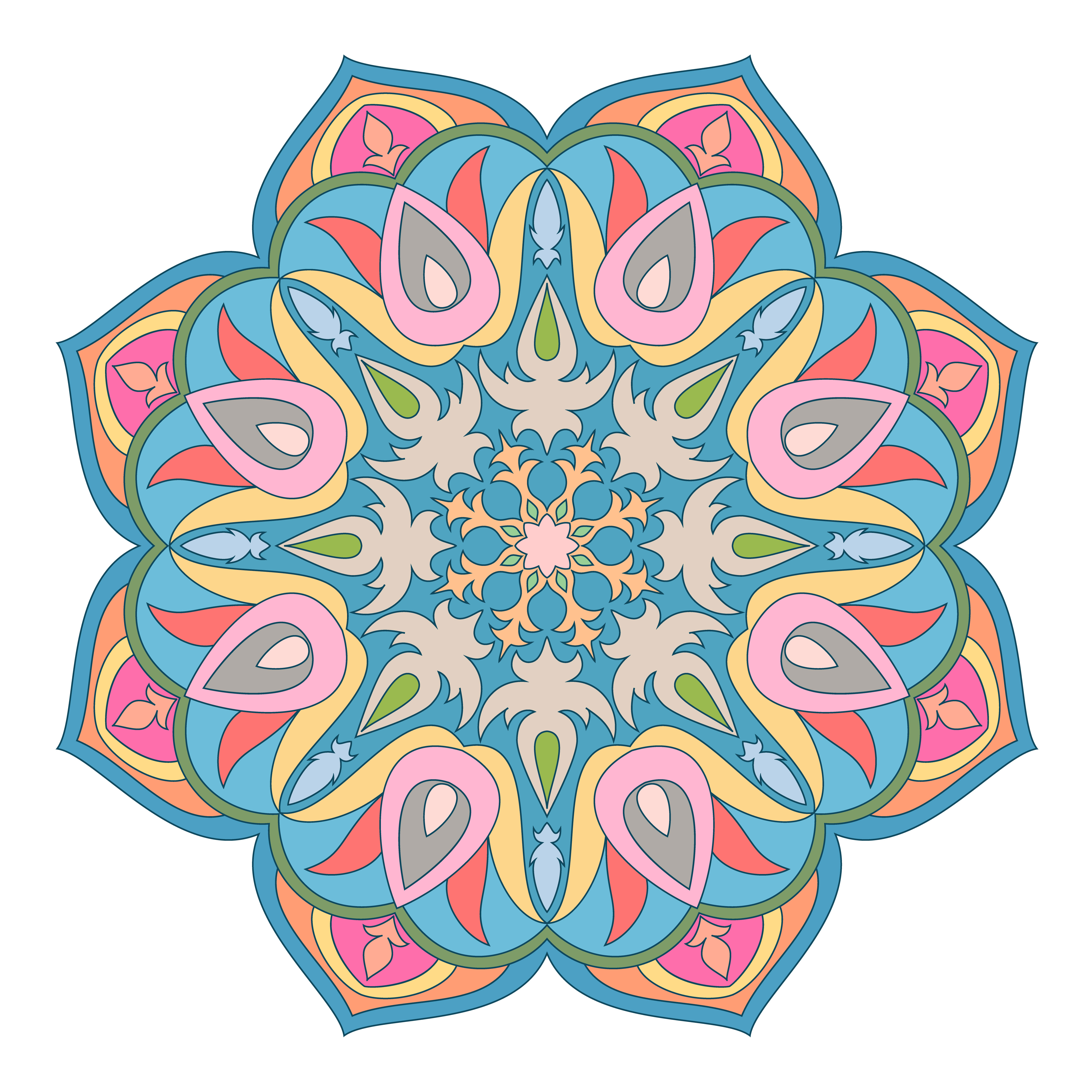 5000x5000 Ottoman Pattern Free Vector Art