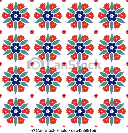 450x470 Seamless Ottoman Pattern And Background Vector Illustration
