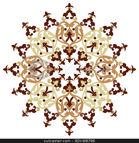 450x464 Antique Ottoman Turkish Pattern Vector Design One Stock Vector