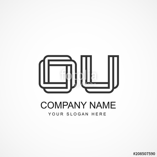 500x500 Initial Letter Ou Logo Vector Design Stock Image And Royalty Free