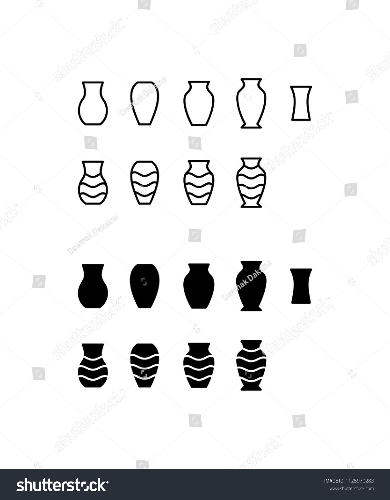 1251x1600 Vase Icon Set Vase, Flower, Decor, Glass, Pot, Pottery, Jug, Icon