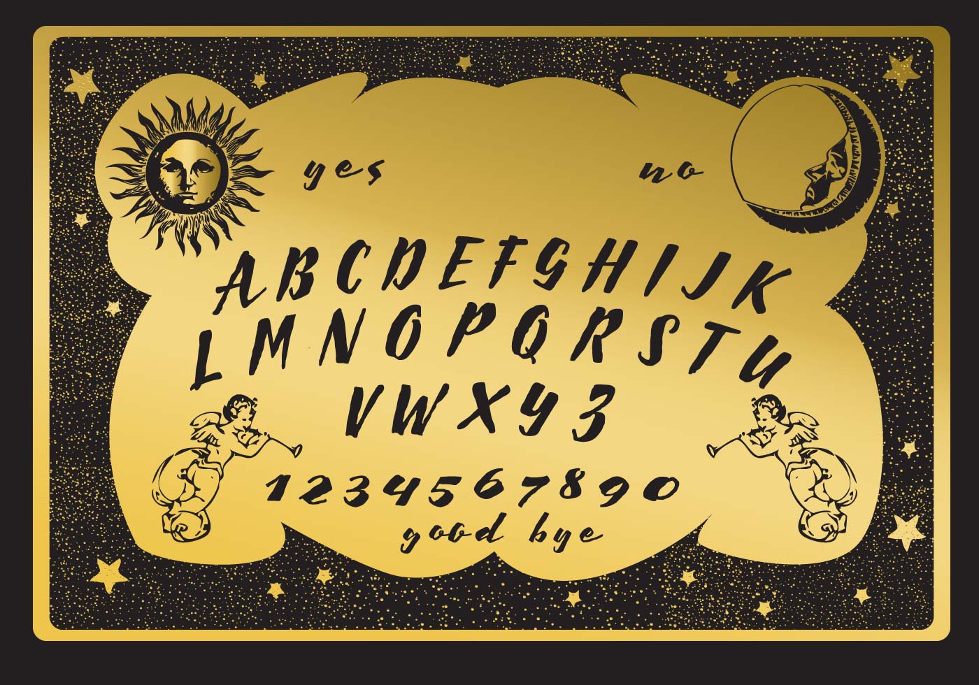 1400x980 Ouija Board Free Vector Art
