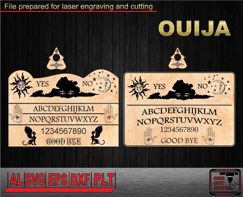 794x644 Ouija Spirit Board Vector Dxf For Laser Etsy