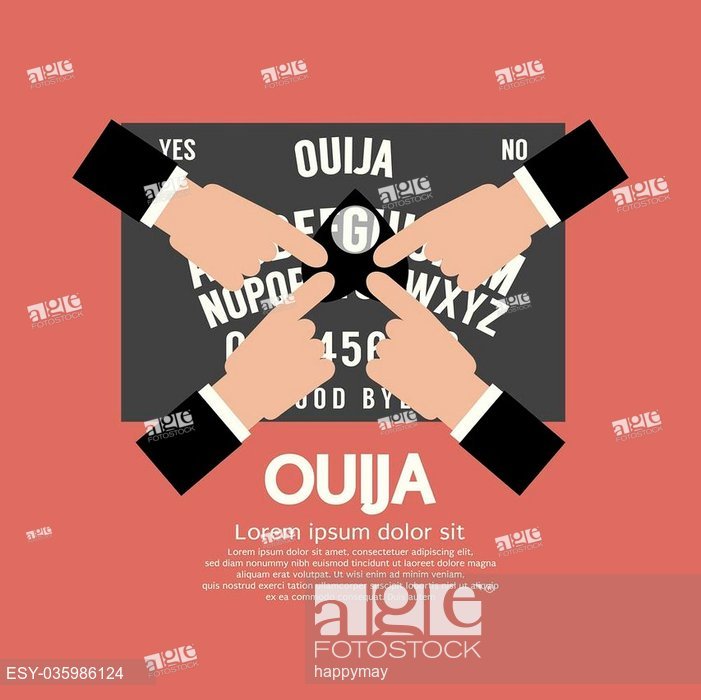 701x700 Ouija Board Playing Vector Illustration, Stock Vector, Vector