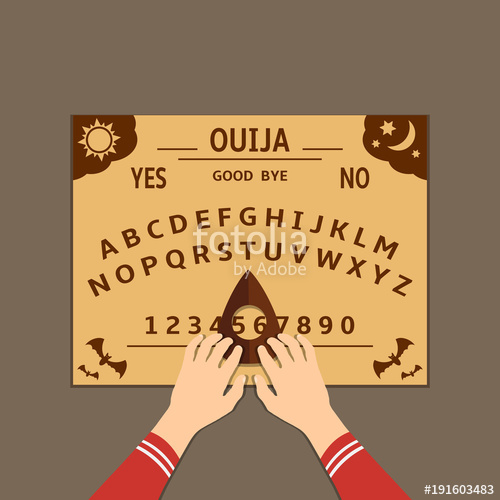 500x500 Ouija Board Flat Design Illustration Stock Image And Royalty Free