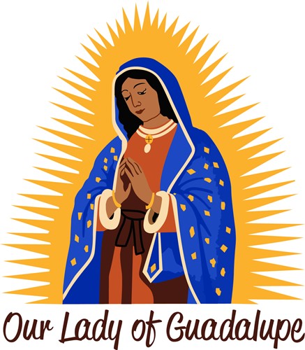 437x500 Our Lady Of Guadalupe Print Art Vector Art Design From Great