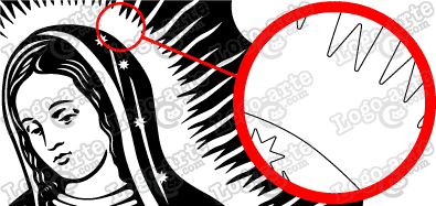 395x187 Our Lady Of Guadalupe Vector For Cutting Plotter And Engraving