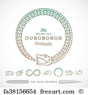 180x195 Free Art Print Of Vector Illustration Of Ouroboros Dragon Vector