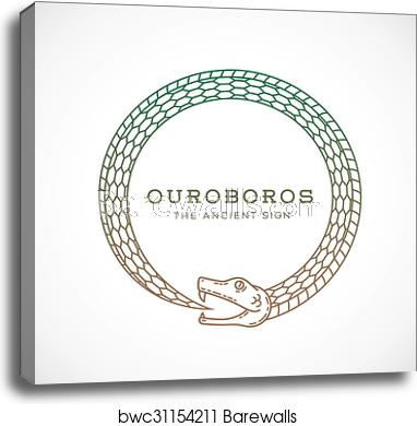 382x390 Abstract Vector Ouroboros Snake Symbol, Sign Or A Logo Template