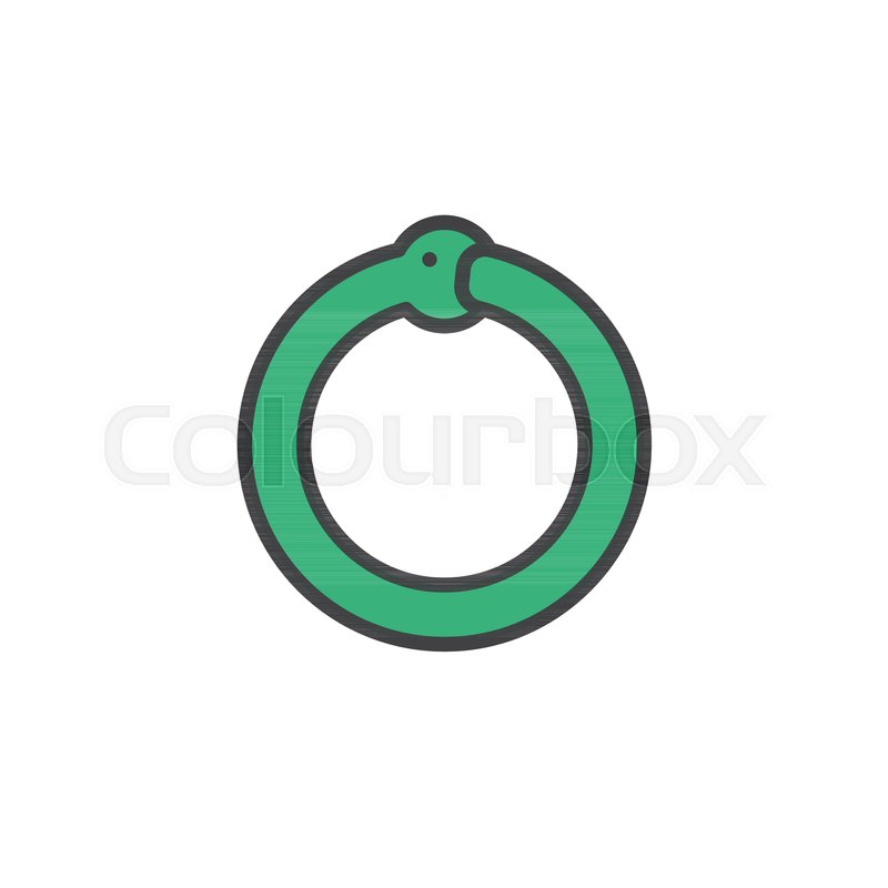 800x800 Ouroboros Snake Filled Outline Icon, Stock Vector Colourbox