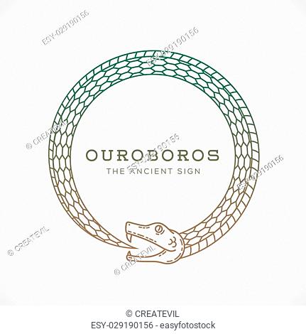 431x470 Abstract Vector Ouroboros Snake Symbol Stock Photos And Images