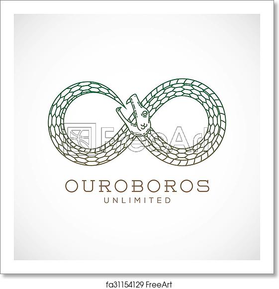 561x581 Free Art Print Of Abstract Vector Infinite Ouroboros Snake Symbol